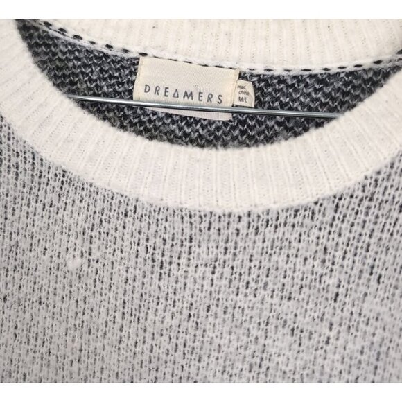 Dreamers Black and sequin swans sweater  med Large - Picture 2 of 5